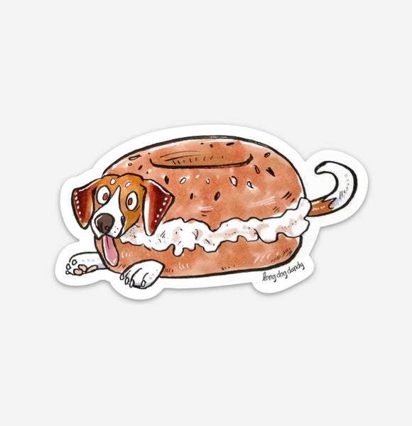 Everything Beagle Bagel Sticker