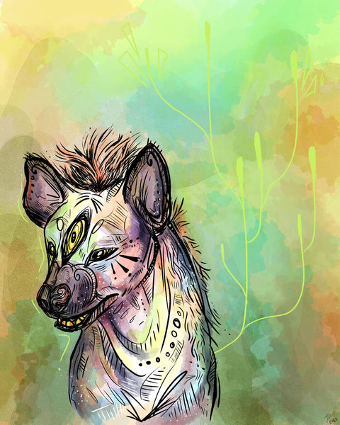Hyena canvas