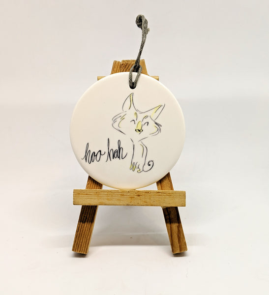 Dirty Dishes Cat Ornament