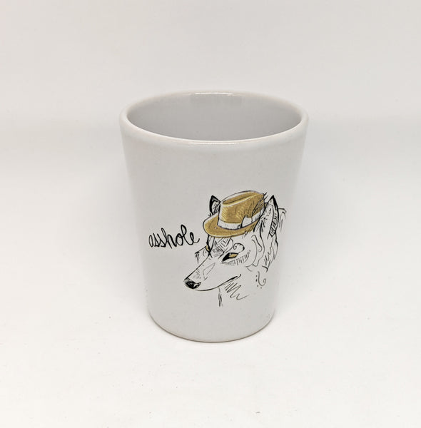 Dirty Dishes Wolf "Asshole" Shot Glass