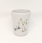 Dirty Dishes Cat "Hoo Hah" Shot Glass