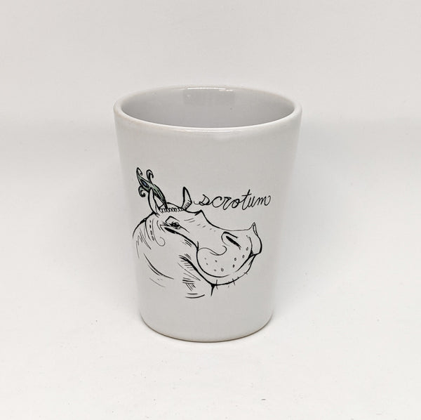 Dirty Dishes Hippo "Scrotum" Shot Glass