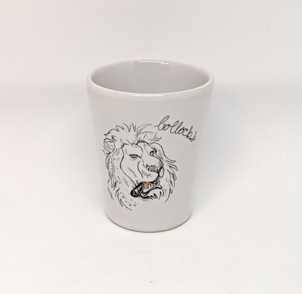 Dirty Dishes Lion "Bollocks" Shot Glass