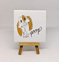 Dirty Dishes Dog "Poop" Coaster