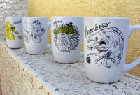 Dirty Dishes Sea Creatures-- Pufferfish Mug