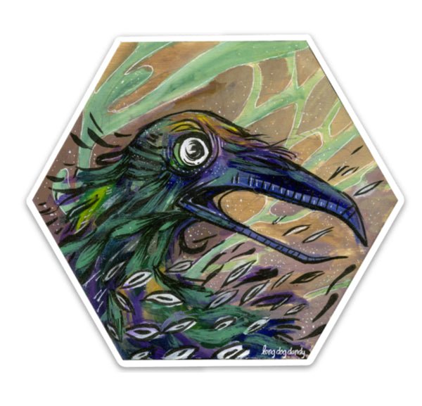 "My, My" Crow Sticker