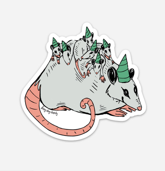 Possum Party Sticker