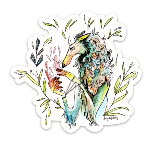 Borzoi Spirit Sticker