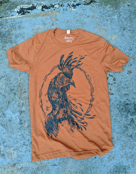 "Rooster Moon" Unisex Heather Autumn T-Shirt